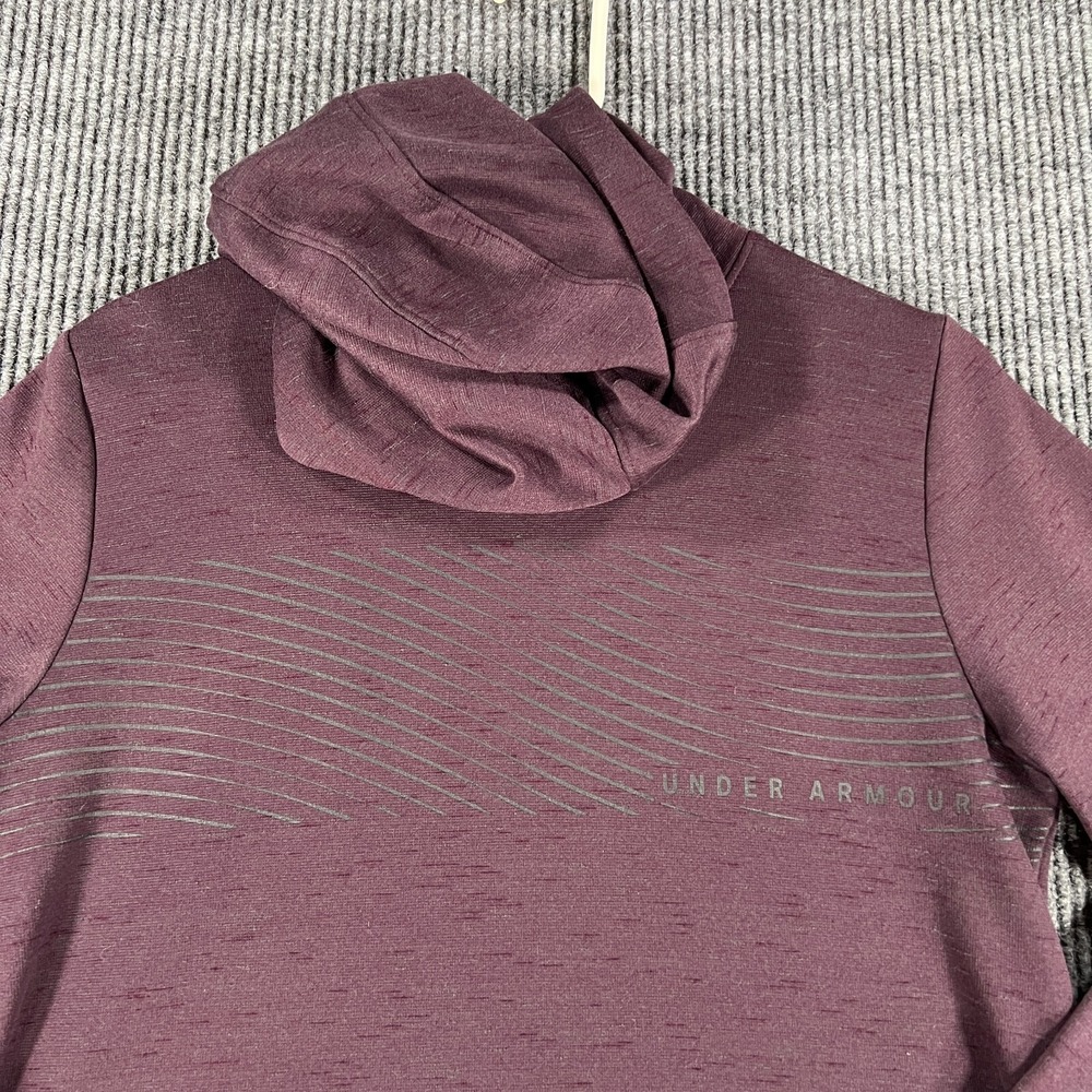 Under Armour Hoodie Sweatshirt Womens‎ Medium Purple Loose Fit Cold Gear Active